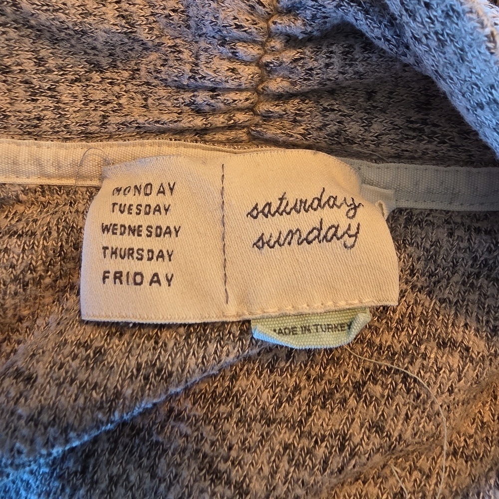Anthropologie Soft Knit Gray Open Front Women's Sweater - Picture 6 of 7